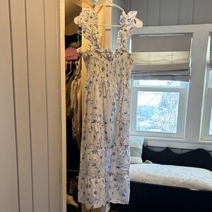 Hill House Floral Ruffle Maxi Dress